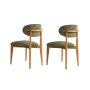 HANAH HOME Set 2 stolice Lionte Green Dark Oak - slika 4