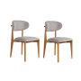 HANAH HOME Set 2 stolice Lionte Grey Dark Oak - slika 2