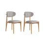 HANAH HOME Set 2 stolice Lionte Grey Light Oak - slika 2
