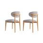 HANAH HOME Set 2 stolice Lionte Grey Light Oak - slika 4