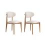 HANAH HOME Set 2 stolice Lionte White Dark Oak - slika 2