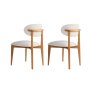 HANAH HOME Set 2 stolice Lionte White Dark Oak - slika 4