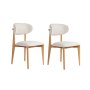 HANAH HOME Set 2 stolice Lionte White Light Oak - slika 2