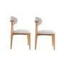 HANAH HOME Set 2 stolice Lionte White Light Oak - slika 3