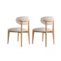 HANAH HOME Set 2 stolice Lionte White Light Oak - slika 4
