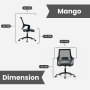 HANAH HOME Kancelarijska stolica Mango Anthracite - slika 5