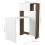 HANAH HOME Radni sto Mia White Walnut - slika 4