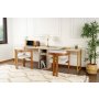 HANAH HOME Radni sto Twin Study Desk Travertine Gold - slika 2