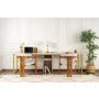 HANAH HOME Radni sto Twin Study Desk Travertine Gold - slika 3