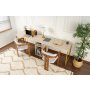 HANAH HOME Radni sto Twin Study Desk Travertine Gold - slika 1