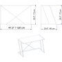 HANAH HOME Radni sto Anemon Walnut Black - slika 4