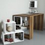 HANAH HOME Radni sto Box Walnut White - slika 2