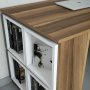 HANAH HOME Radni sto Box Walnut White - slika 3