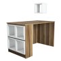 HANAH HOME Radni sto Box Walnut White - slika 4