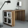 HANAH HOME Radni sto Box Walnut White - slika 1