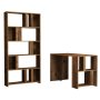 HANAH HOME Radni sto sa policom za knjige Lima Walnut - slika 2