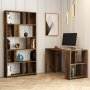 HANAH HOME Radni sto sa policom za knjige Lima Walnut - slika 1