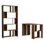 HANAH HOME Radni sto sa policom za knjige Lima Walnut White - slika 2