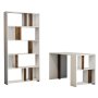 HANAH HOME Radni sto sa policom za knjige Lima White Walnut - slika 2
