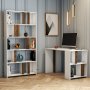 HANAH HOME Radni sto sa policom za knjige Lima White Walnut - slika 1