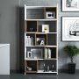HANAH HOME Radni sto sa policom za knjige Box White Walnut - slika 3