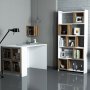 HANAH HOME Radni sto sa policom za knjige Box White Walnut - slika 1