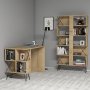 HANAH HOME Radni sto sa policom za knjige Extra Oak - slika 2