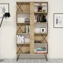 HANAH HOME Radni sto sa policom za knjige Extra Oak - slika 4
