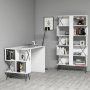 HANAH HOME Radni sto sa policom za knjige Extra White - slika 2
