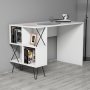 HANAH HOME Radni sto sa policom za knjige Extra White - slika 3