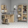 HANAH HOME Radni sto sa policom za knjige Extra 2 Oak - slika 2