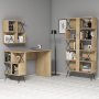 HANAH HOME Radni sto sa policom za knjige Extra 2 Oak - slika 1