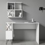 HANAH HOME Radni sto sa policom za knjige Extra 2 White - slika 3
