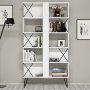 HANAH HOME Radni sto sa policom za knjige Extra 2 White - slika 4