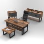 HANAH HOME Set kancelarijskog nameštaja Mn09 Ba - slika 3