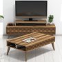 HANAH HOME Set za dnevnu sobu City Walnut Walnut - slika 1