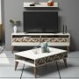 HANAH HOME Set za dnevnu sobu Line Cream - slika 1