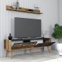 HANAH HOME Set za dnevnu sobu Valensiya 140 Walnut Anthracite - slika 2