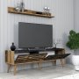HANAH HOME Set za dnevnu sobu Valensiya 140 Walnut Black Marble - slika 2