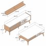 HANAH HOME Set za dnevnu sobu Valensiya 140 Walnut Black Marble - slika 4