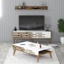 HANAH HOME Set za dnevnu sobu Valensiya 140 Walnut White - slika 1