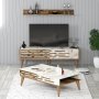 HANAH HOME Set za dnevnu sobu Valensiya 140 Walnut White Marble - slika 1