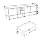 HANAH HOME Set za dnevnu sobu Set 1362 2090 - slika 5