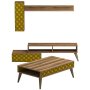 HANAH HOME Set za dnevnu sobu Planet Walnut Yellow - slika 2
