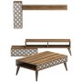 HANAH HOME Set za dnevnu sobu Planet Walnut White - slika 2
