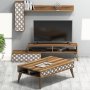 HANAH HOME Set za dnevnu sobu Planet Walnut White - slika 1