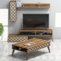 HANAH HOME Set za dnevnu sobu Planet Walnut Cream - slika 1