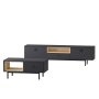 HANAH HOME Set za dnevnu sobu Naturel Anthracite Sapphire - slika 5