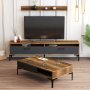 HANAH HOME Set za dnevnu sobu Istanbul Walnut Anthracite - slika 1