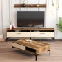 HANAH HOME Set za dnevnu sobu Istanbul Walnut Cream - slika 1